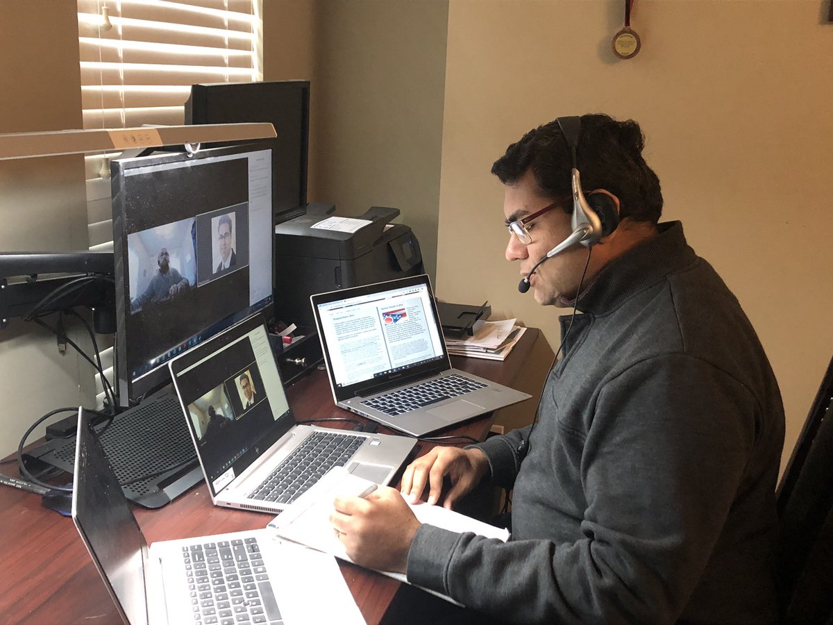 #Telehealth went live at @NCHforDocs with #oneteam spirit of collaboration from IS, HIT, planning and clinical leadership. Here’s us hosting “virtual command center” to support our clinicians with rolling out  #telepsychiatry and #telementalhealth for children. @AACAP @OSUWexMed