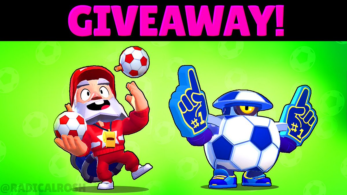 RadicalRosh's tweet image. 🧨⚽️🎉 GIVEAWAY! 🎉⚽️🧨

1 x Coach Mike
1 x Mascot Darryl

To Enter:-

✅ FOLLOW @RADICALROSH
❤️ LIKE
🔄 RE-TWEET
💬 Comment your Player Tag

💥 Winners will be picked before the PSG Cup Ends!💥

Good luck everyone!👍

#WinBrawlSkins #BrawlStars #BrawlGadgets