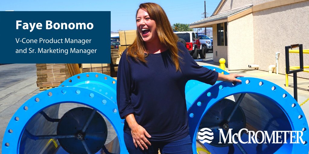 McCrometer's tweet photo. Happy #International Day of #Happiness! We love making quality #flowmeters for our partners and customers, and we have fun while doing it - just check out our #VCone Product Manager, Faye, as she spreads happiness next to a couple of our large line size V-Cones. https://t.co/ACDyDU9Yj9
