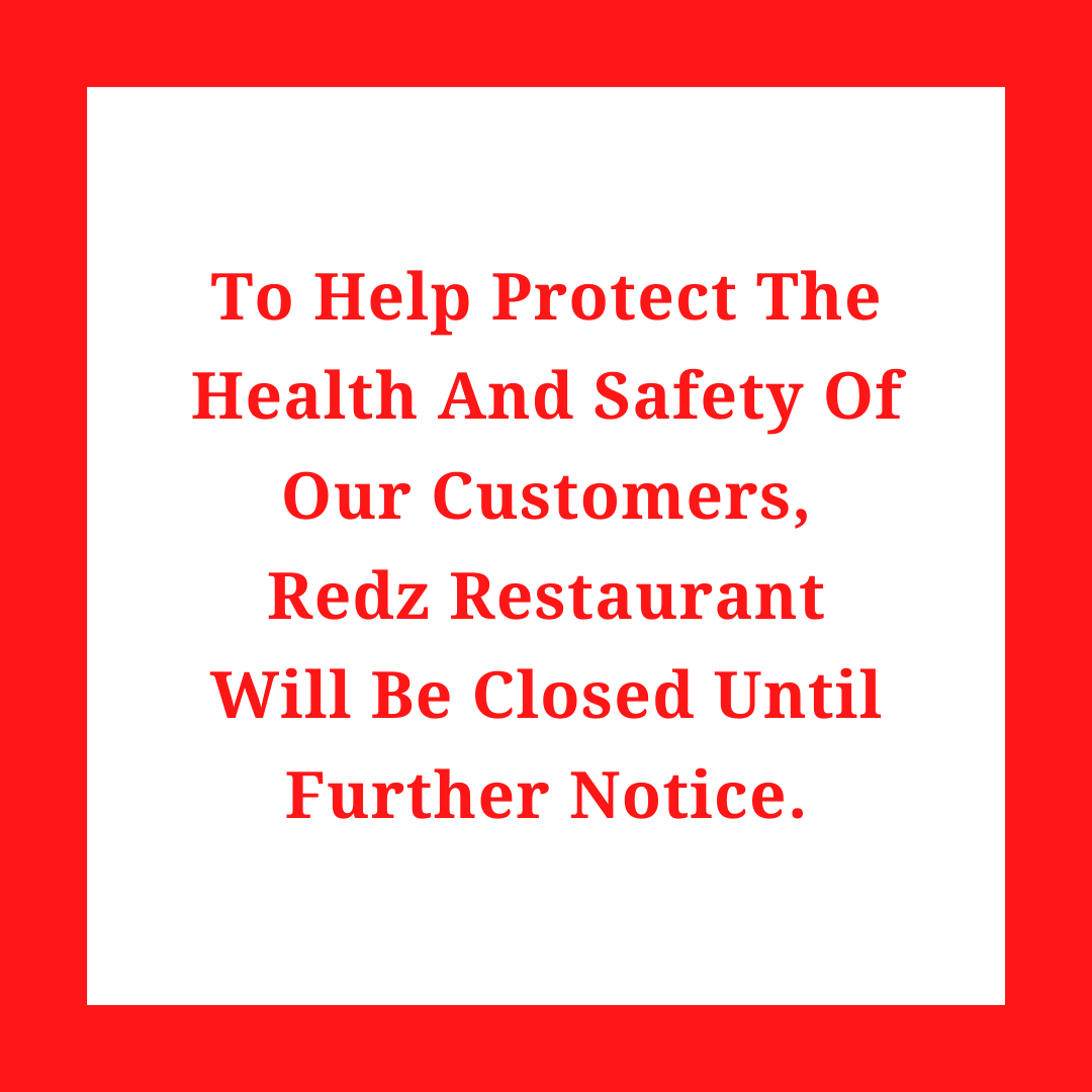 For the health and safety of our guests, Redz Restaurant will be closed until further notice. We will be posting updates on social media and our website as circumstances change.
#redz #redzrestaurant #mtlaurel #southjersey #closed #covid19 #coronavirus #health #safety #mtlaurelnj