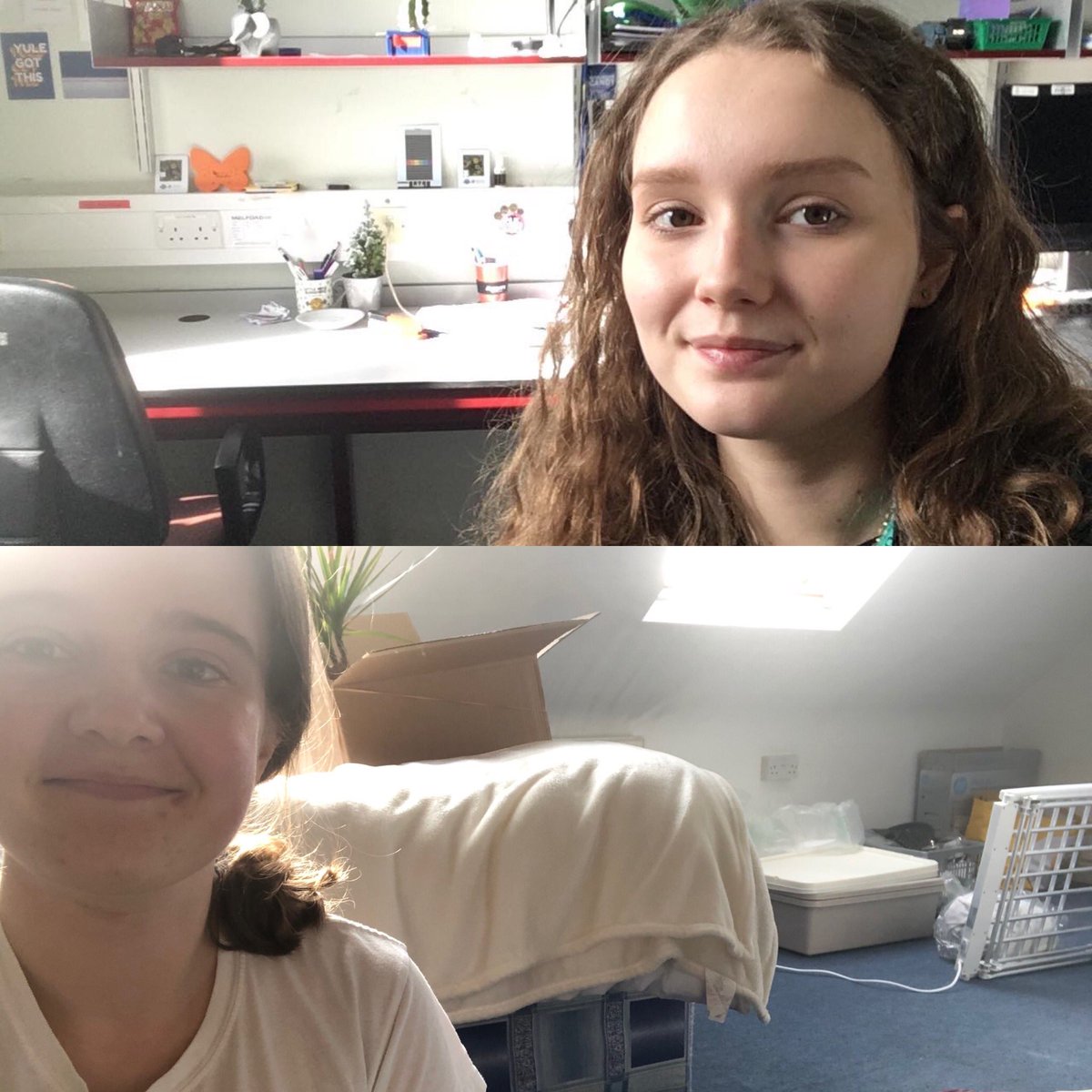 <a href="/GelderKatie/">Katie Gelder</a> and I have been taking photos every Friday to document our PhD journey. A very different photo this week as Katie was grabbing final things from the office and I packed up things to go home and be with the family