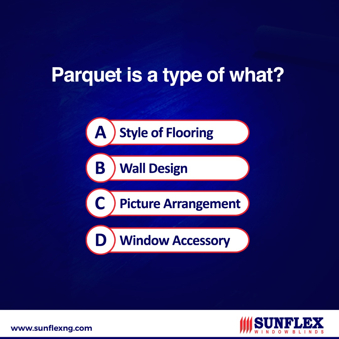 SunflexBlindsNG's tweet photo. It's quiz time. Tell us the correct answer below👇
.
.
#windowblindsnigeria #nigeria #abuja #lagos #lagosinteriordesign #windowtreatments #windowblindsinlagos #windowblinds #sunflexblindsnigeria #interiorinspo #windowtreatments #realestatedevelopers #realestate #funtrivia #trivia https://t.co/8QF3uQTrMV