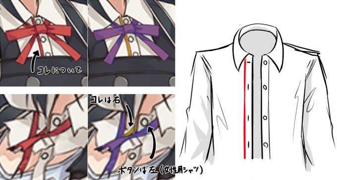 朝潮改二特有の例の赤いラインについて今まで適当に描いてきたのでいい加減自分用に資料作ったった 