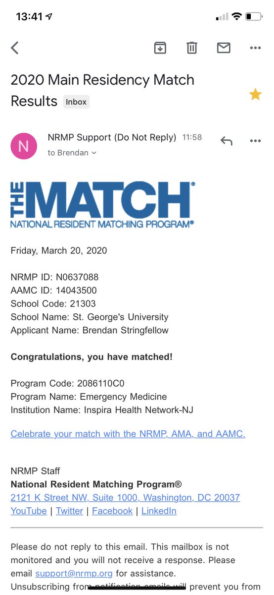 BrendanStringf2's tweet photo. Matched EM at Inspira Health Network! #MatchDay2020 #emra #EMRAmatch #EmergencyMedicine #MedStudentTwitter https://t.co/3Ql0YGrqwb