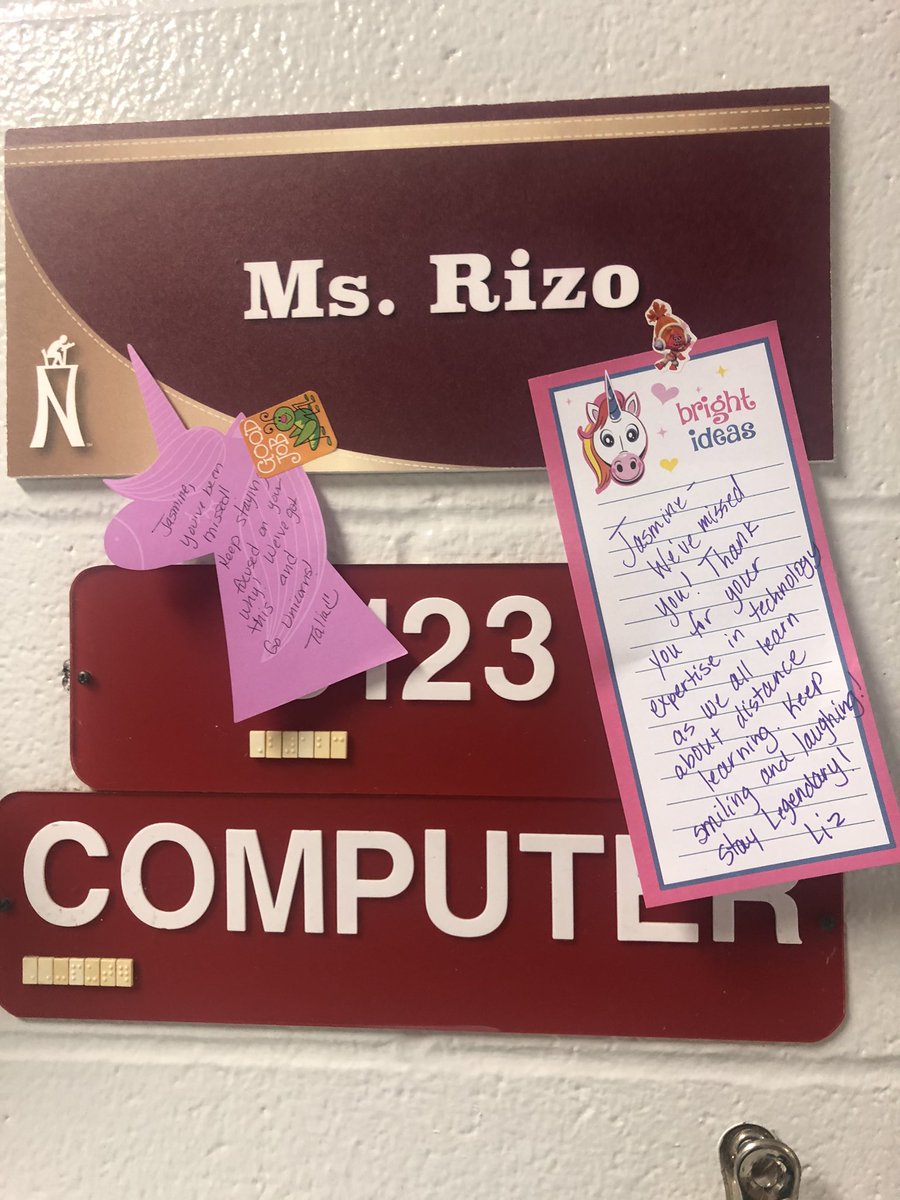 Mrs_Rizo's tweet photo. @NISDEvers spreading kindness and motivation during these times of change. We’re ready! #legendaryunicorns https://t.co/yvpYXgOJO0