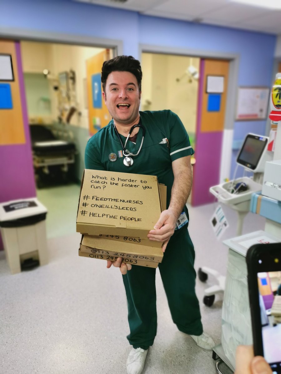 Thank you o'neill's for your kindness from all in children's A and E xx #feedthenurses #o'neill'sleeds #helpthepeople