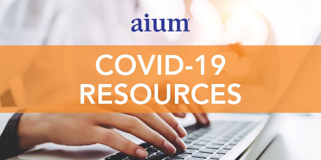 We've compiled a list of COVID-19 resources for #ultrasound professionals and practices.  

Visit bit.ly/AIUM_COVID19 for the most up-to-date information. 

Send us a message if you have additional resources to share. | #POCUS #FOAMEDus #COVID