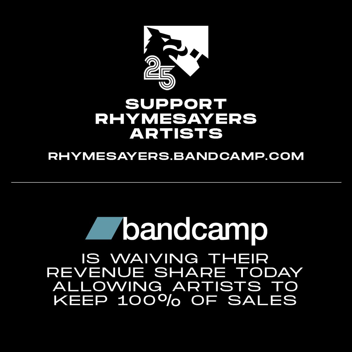 Supporting artists today ❤️ @Bandcamp & @rhymesayers rhymesayers.bandcamp.com