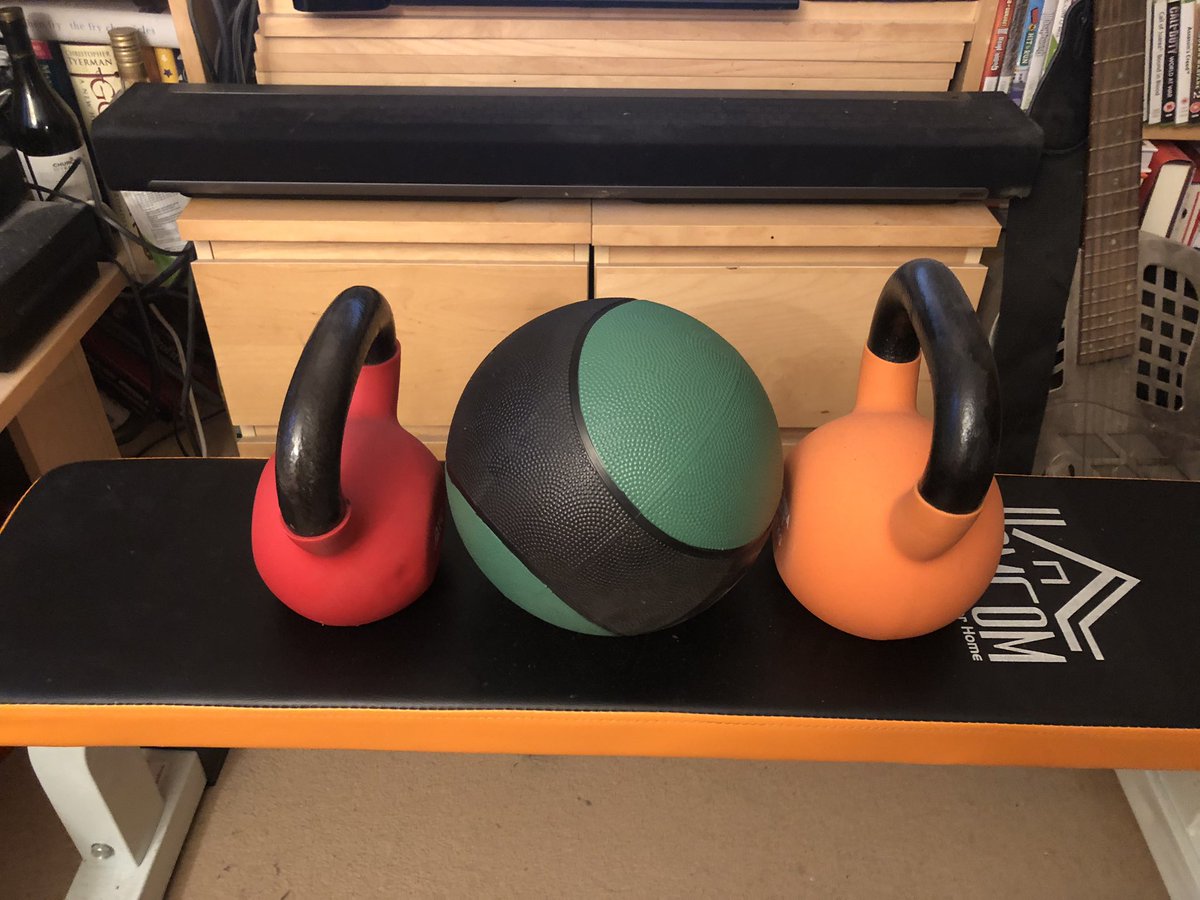 edwarddavies's tweet photo. Well these are going to be a wise investment. #HomeGym #notgoingout #Covid_19 https://t.co/TlTs4DEFLu