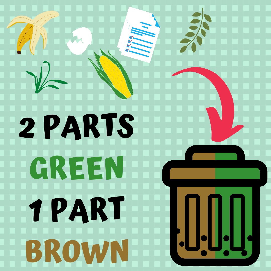BeautifulBerk's tweet photo. "Greens" are rich in nitrogen, while "browns" are rich in carbon. Greens like grass clippings and browns like dead leaves work to make the best compost when added in a 2:1 ratio.

#superhero #trash #berkeley #monckscorner #charleston #southcarolina #dogood #getoutside #diy #reuse https://t.co/m6DEd70XN4