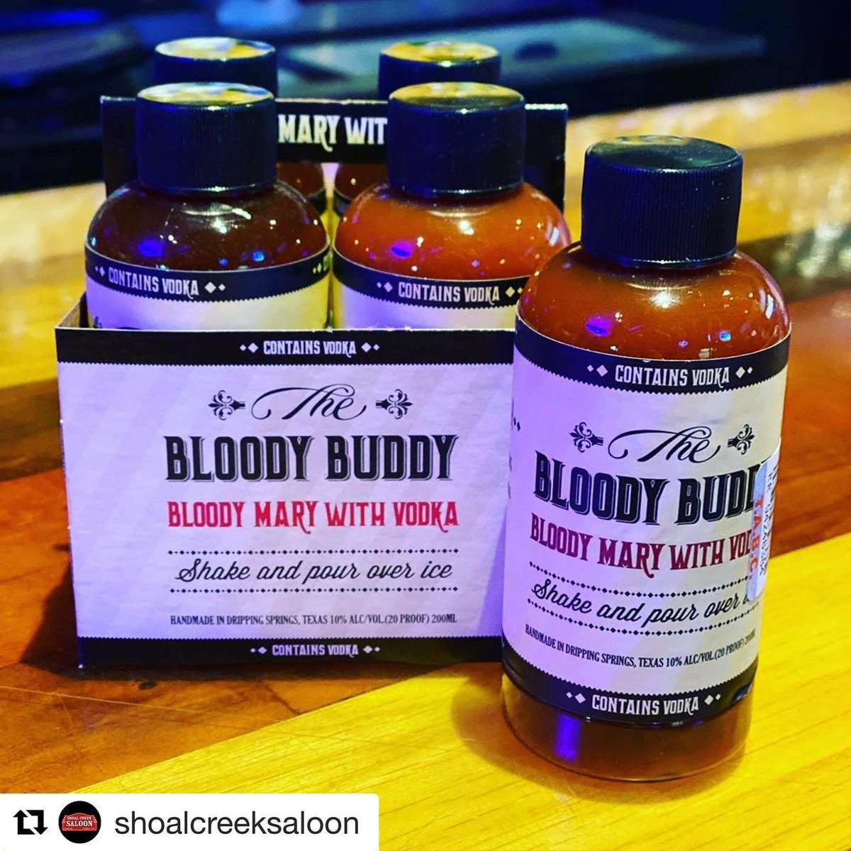 Bloody Mary's to go at Shoal Creek Saloon and Ruth's Chris Steakhouse in Austin, TX.