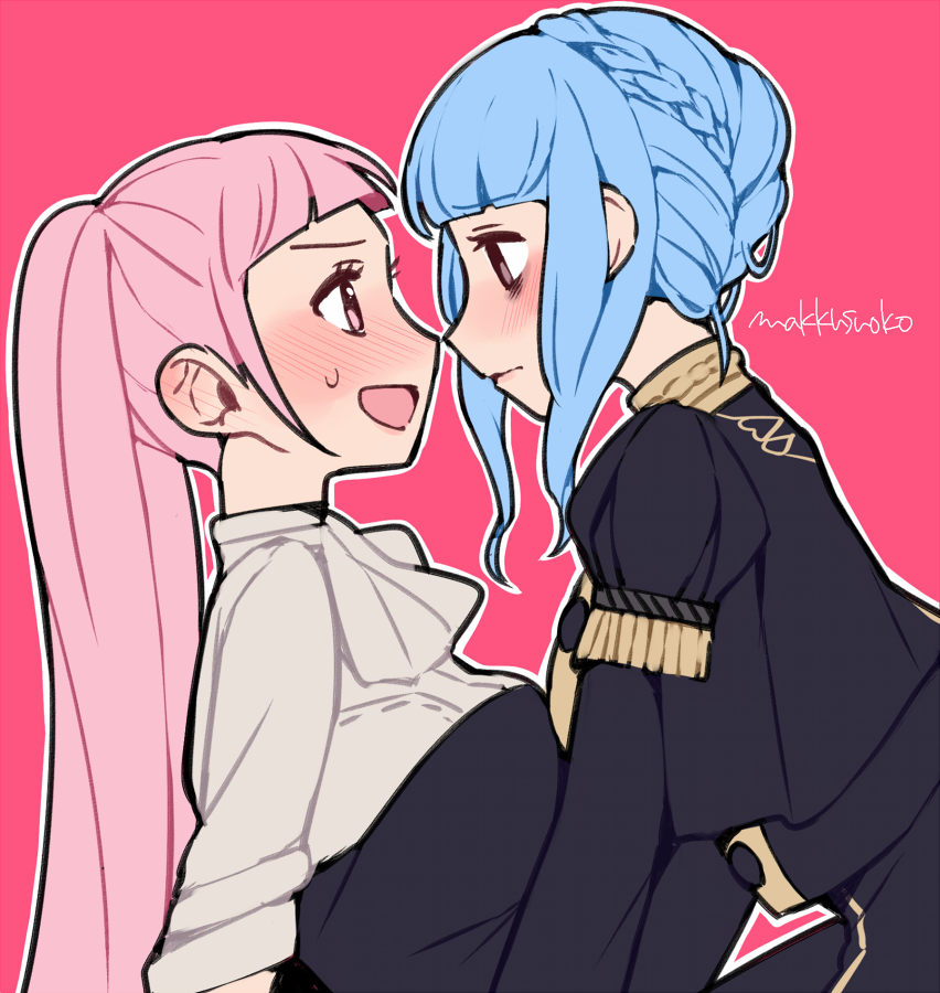 ヒルダ=ヴァレンティン=ゴネリル ,マリアンヌ=フォン=エドマンド 「ヒルマリ 」|Mカエルのイラスト