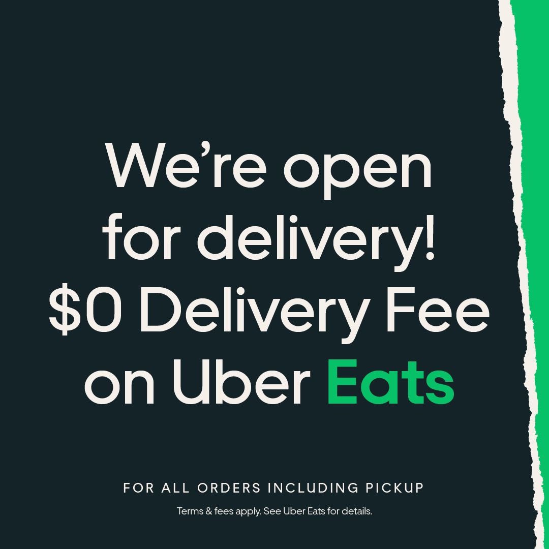 We are also available on @UberEATS! Get your Treebeards without leaving the comfort of your home. #delivery #downtownhouston #treebeardsrestaurant