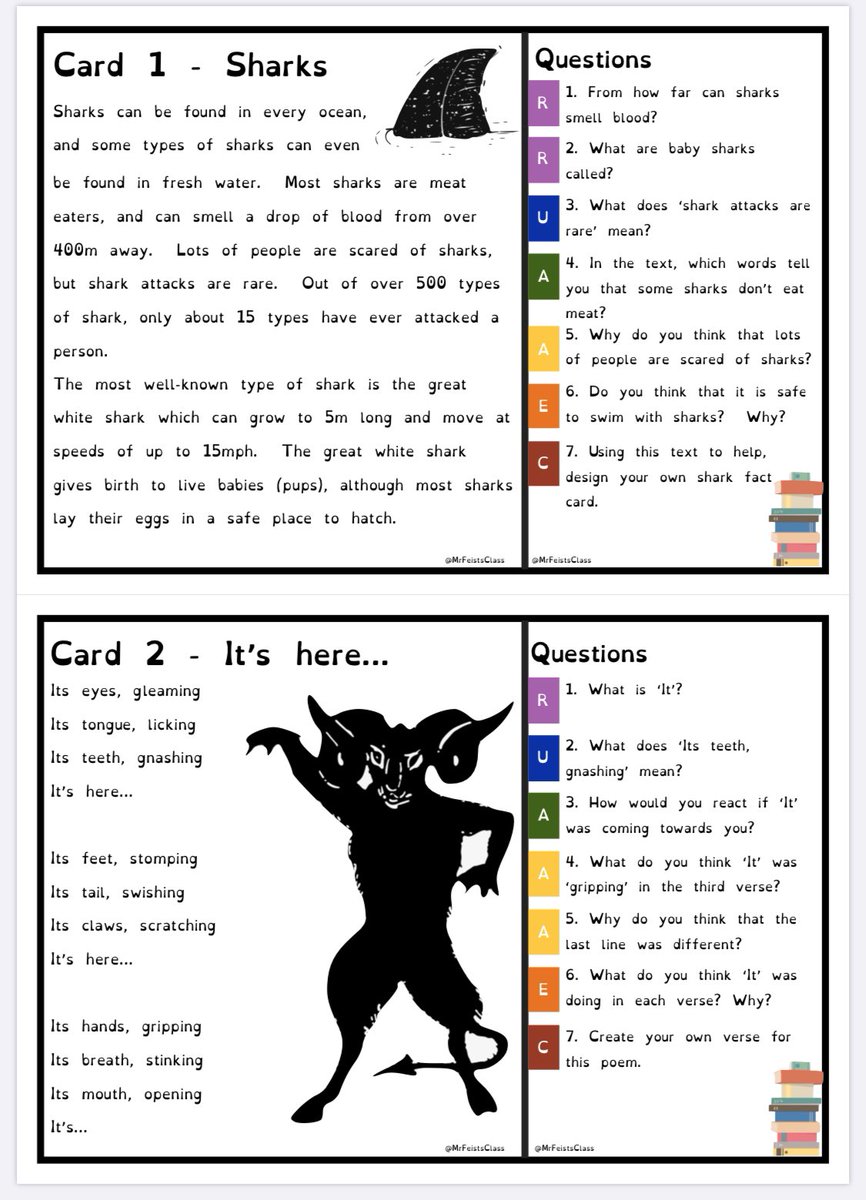 DFScotlandTeach's tweet image. For anyone looking for activities to put on their digital learning forums for the coming weeks/months, please feel free to upload the PDF of my 24 reading cards based on Blooms/HOTs which can be completed at home with no printing. You can find them here: blogs.glowscotland.org.uk/gc/mrfeistsblo…