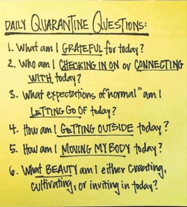 CWHSCounselors's tweet photo. Self care and mindfulness are so important during this unique season of our lives. This are some great questions we can ask ourself daily. #cywoods212 https://t.co/i0diL8iZSV