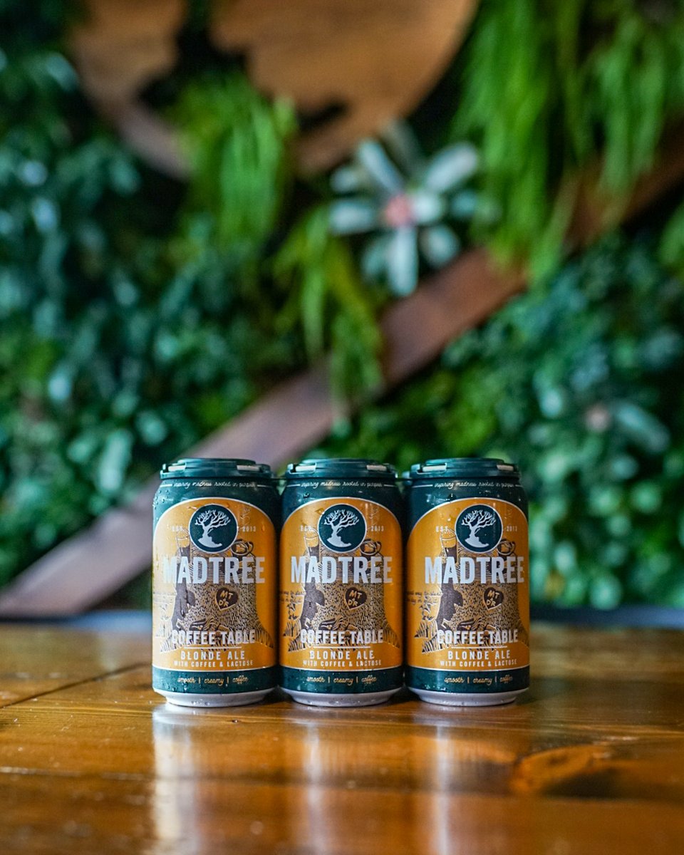 Coffee Table, our delicious blonde ale infused with Deeper Roots Coffee beans is now available. Pick it up from the taproom from 11am - 8pm daily by stopping by or calling for curbside pick-up. It's also on our adult ice cream trucks.