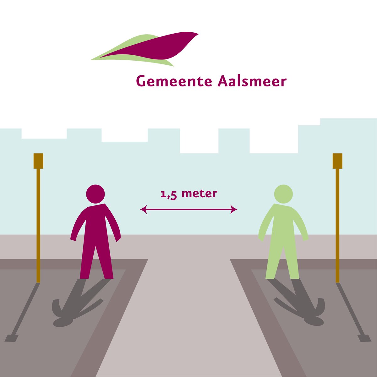Je kunt naar buiten, boodschappen doen of de hond uitlaten in het park, maar houd 1,5 meter afstand van elkaar.