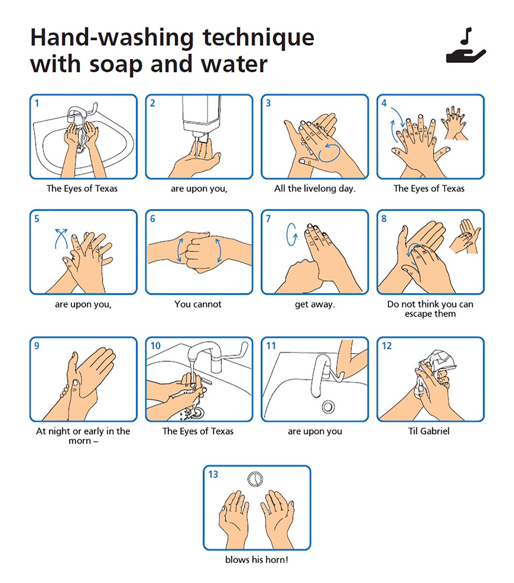 TexasExes's tweet photo. The only song we're washing our hands to. 🤘🧼 https://t.co/T5V1kWgZvB
