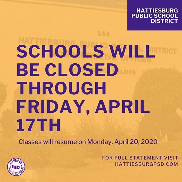 HawkinsElem's tweet photo. @HPSDSup Tiger Family, 
Today, Governor Tate Reeves in consultation with the Mississippi Department of Education and Mississippi State Department of Health instructed all public K-12 schools in the State of Mississippi to close through April 17th. This m… https://t.co/iLNtQVoVwQ https://t.co/PVjK78C3D7