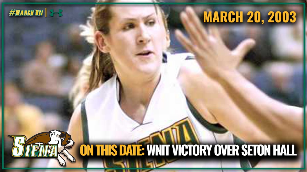 🗓️ #OnThisDate in #SienaSaints History 

@sienawomenshoop great Liene Jansone (@LiliJ9)  collected a game-high 2⃣3⃣ points in a win for the 💚 and 💛 by a score of 66-58 over Seton Hall at home in Loudonville!

The win would be the 2nd WNIT victory in program history

#MarchOn 🐶