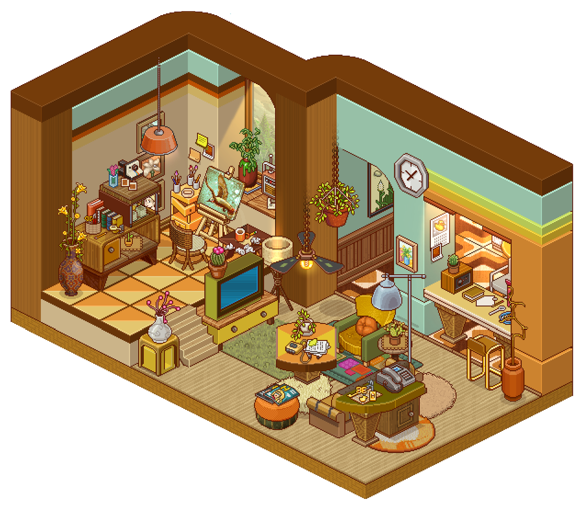 🔶70's living room inspired by <a href="/Xiaomin_hc/">Xiaomin</a>