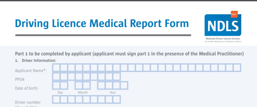 driving licence details