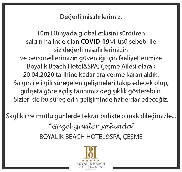 Boyalık Beach Hotel (@bbhotelspacesme) on Twitter photo 