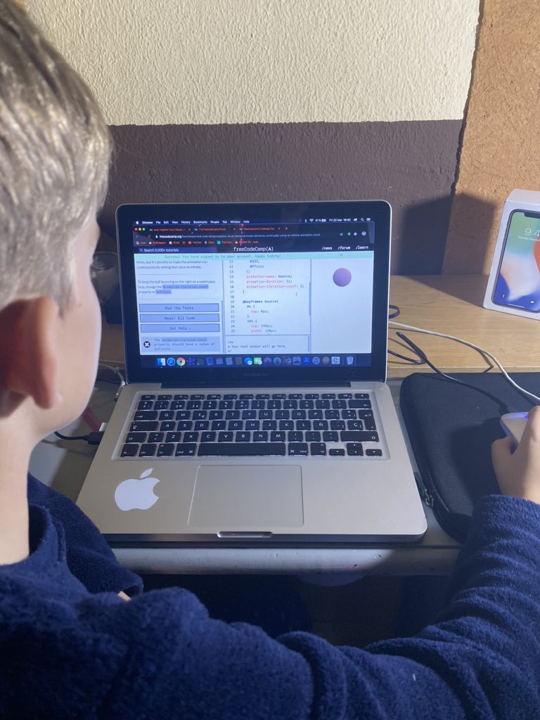 There are no age limits to learn to code! This is my son at 11 years learning CSS. 

#development #webdevelopment
#webdesigner #CSS3
#HTML5 #JS
#JavaScript #coding
#webdevelopers  #freeCodeCamp
#CodeNewbies #100DaysOfCode 
#noagelimits #lifecoder #gradientAnimationCSS