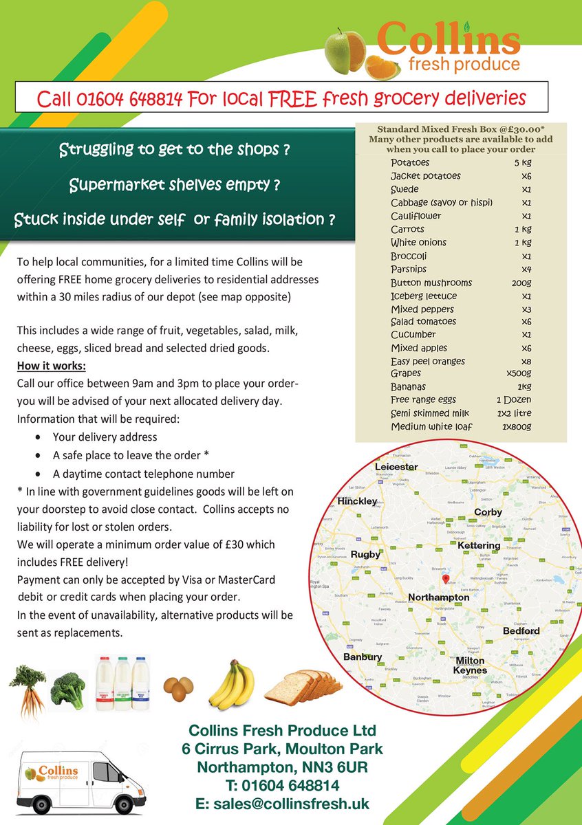 Home deliveries now available..