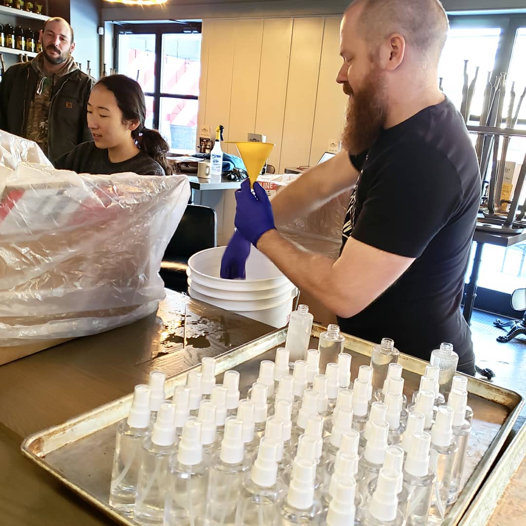 #HandSanitizer is on the way! Our sales team will be dropping hand sanitizer at our retail accounts to keep workers as safe as possible so they can keep selling beer to our #YYC community. These are free so if you see us out there then definitely ask (at a distance) for a bottle!