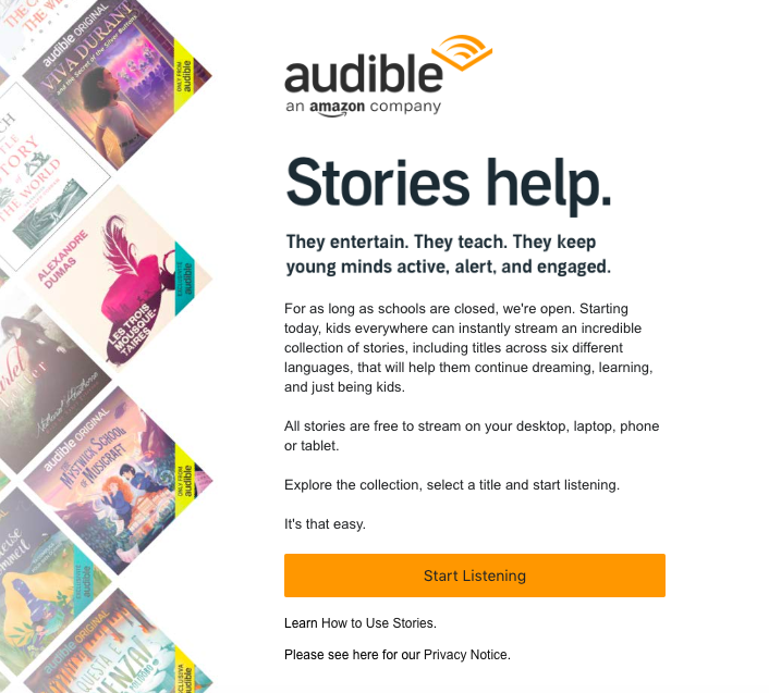 Ms_C_Dickson's tweet photo. Check this out GR3! You can listen to ⭐️FREE audiobooks on Audible! They have great kids books to choose from. Send me an email, &amp; let me know which one you have chosen, &amp; if you would recommend it to a friend - I can keep a class list of your top picks!⭐️https://t.co/jlTS51Wh2B https://t.co/vQGB5y9G4G