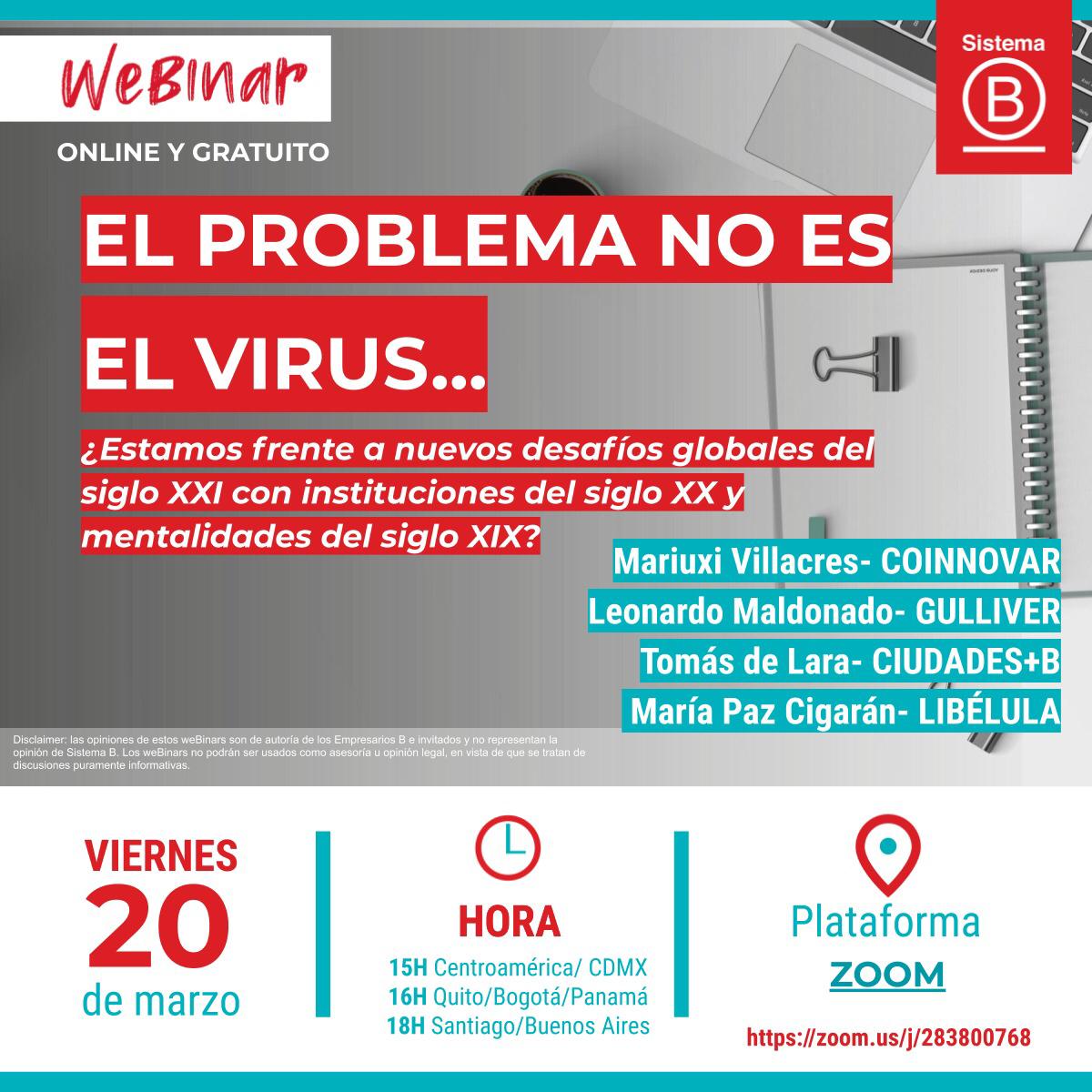 omarivanmex's tweet photo. #Webinar ¿Qué preguntas nos deberíamos estar haciendo ante la crisis del Covid-19? Hoy viernes 20 de marzo  a las 15:00 horas CDMX.
https://t.co/Akws6pMjwE https://t.co/L9mVEyLvU3