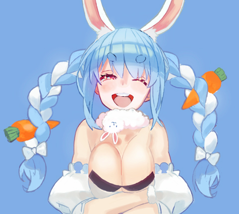 兎田ぺこら 「お勧めされて観たらかわいかった兎田ぺこらちゃん。
#ぺこらーと 」|はあと（HEART）のイラスト