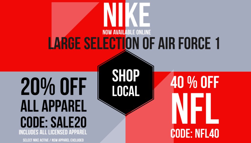 Sale continues & Nike is now available on our web site @ALLSPORTSLEX