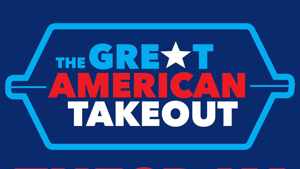 TheGATakeout's tweet image. Will you commit to eating at least one delivery/takeout meal on 3/24 to help save our nation’s struggling restaurants? 

RT if you’re in! #TheGreatAmericanTakeout