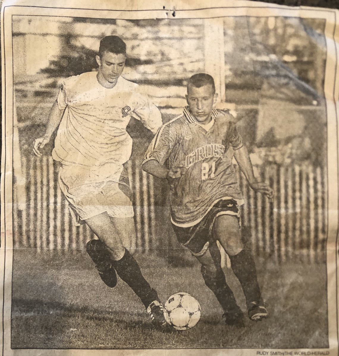tomwomaha's tweet photo. You all remember this game. Spring ‘97. River City Conf title game. @matt_schendt’s @grosscatholic team gets an OT goal to break my heart. It’s cool though, @RC_GirlsSoccer beat @SkyHawkSoccer for the girls title. @Football4TW #always2nd #SchendtIsStillBetter #glorydays https://t.co/x0sqVaPyHY