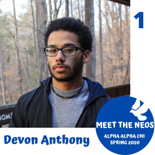 InfamousAAX's tweet photo. Brother Devon Anthony is a freshman from Charleston, South Carolina. He is a B.N. Duke Scholar, Questbridge Scholar, and Horatio Alger Scholar. Devon hopes to create a Program II major for Physical Therapy. Outside of working, he enjoys photography, and sports.
#MeetTheNeos https://t.co/2NTbL1dCNU