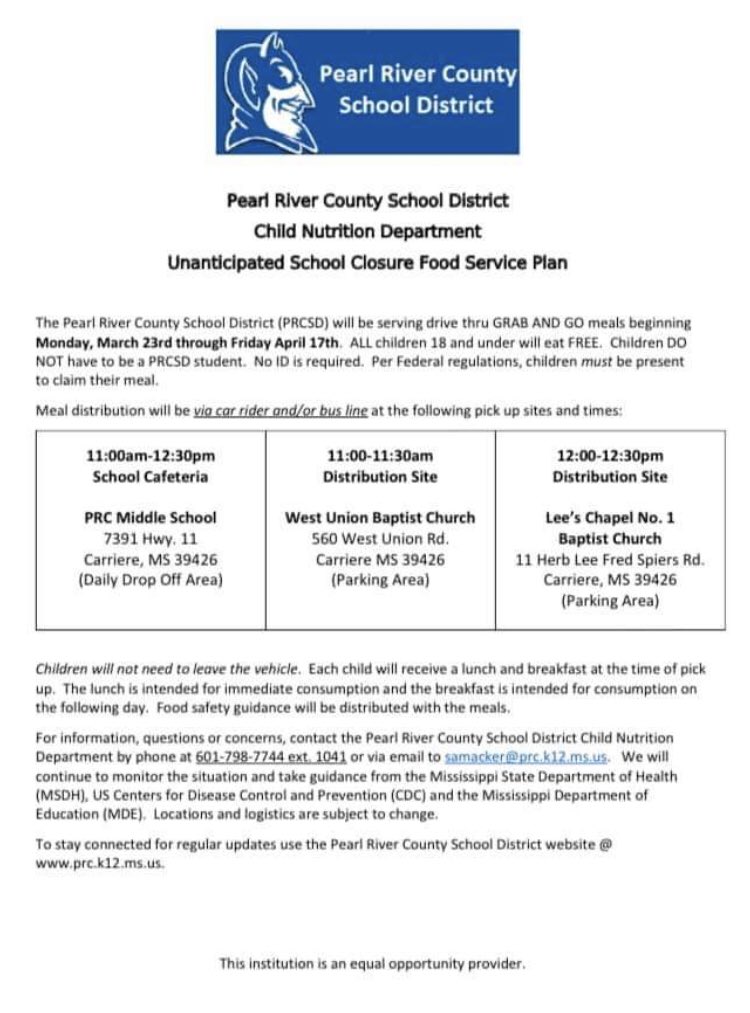 SchoolPrc's tweet photo. We will begin our Student Feeding Program on Monday, March 23.  All details are included in the flyer below. https://t.co/g7MRMZMqxl