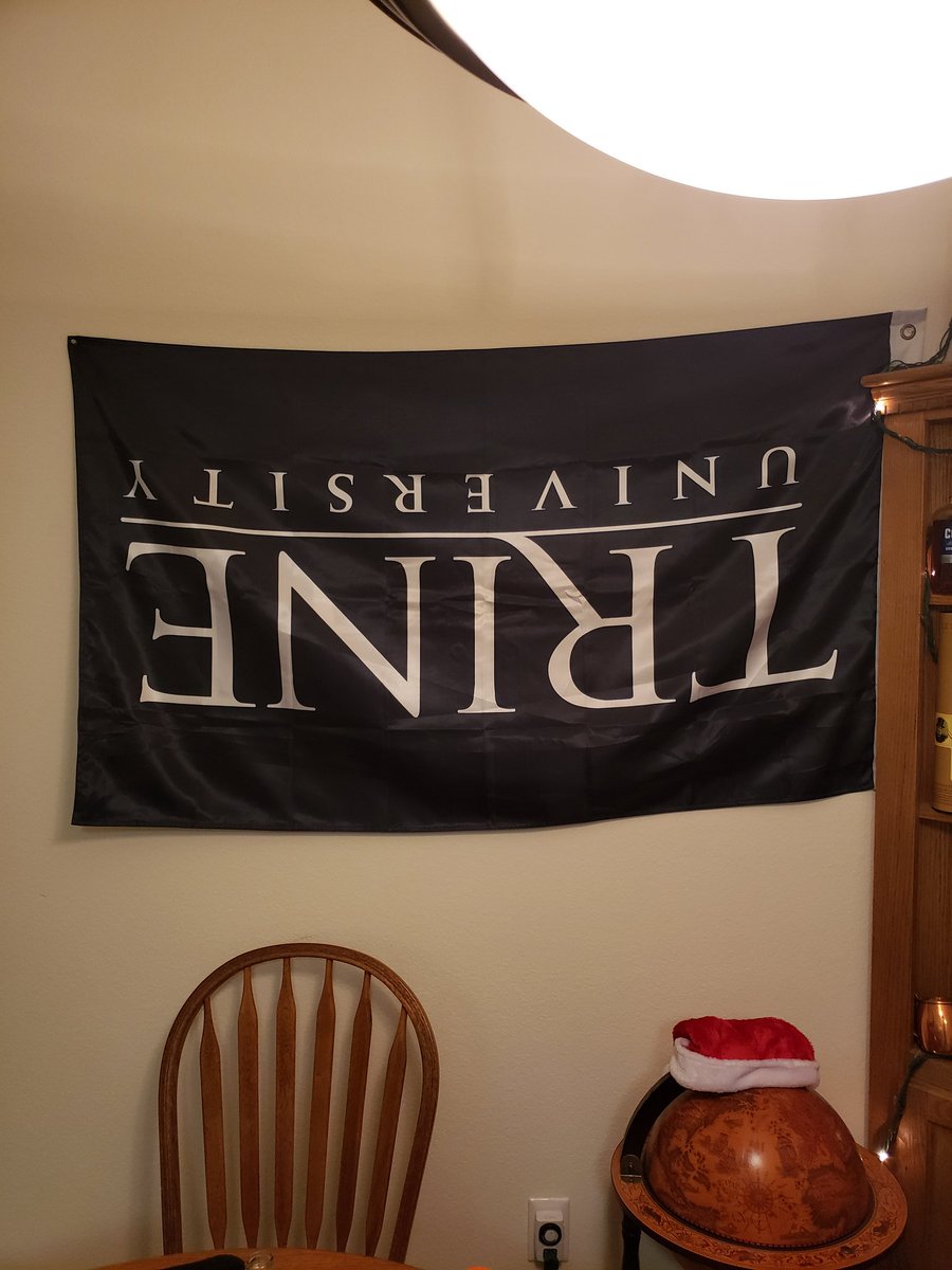 Cbuzzard4's tweet photo. Due to the severity of the COVID-19 pandemic, Trine closings it's main campus, and the uncertainty surrounding the remainder of my clinical and upcoming graduation, the Trine flag in my apartment will be flying in distress until further notice. https://t.co/1v4Ke0EimA