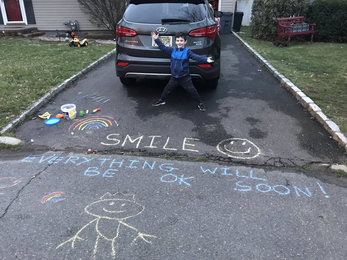 Zach in kindergarten!  Chalk your walk! 🌈 <a href="/CentralSchoolEB/">Central School</a>