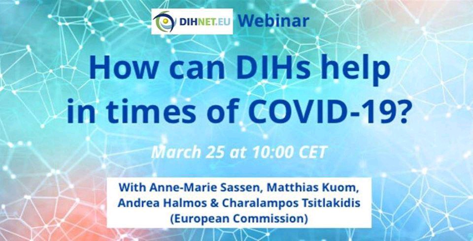 georgiosmeg's tweet photo. #DGCONNECT &amp; #DIHNET.EU invite #Digital #Innovation Hubs (#DIHs) to e-meet on 25 March &amp; discuss the needs of public organisations &amp; SMEs due to COVID-19 &amp; where digital solutions could help. DIHs are invited to share their #experience &amp; #tools
https://t.co/ef48TrtsD4
#EKTgr https://t.co/Nh1K411Jsb