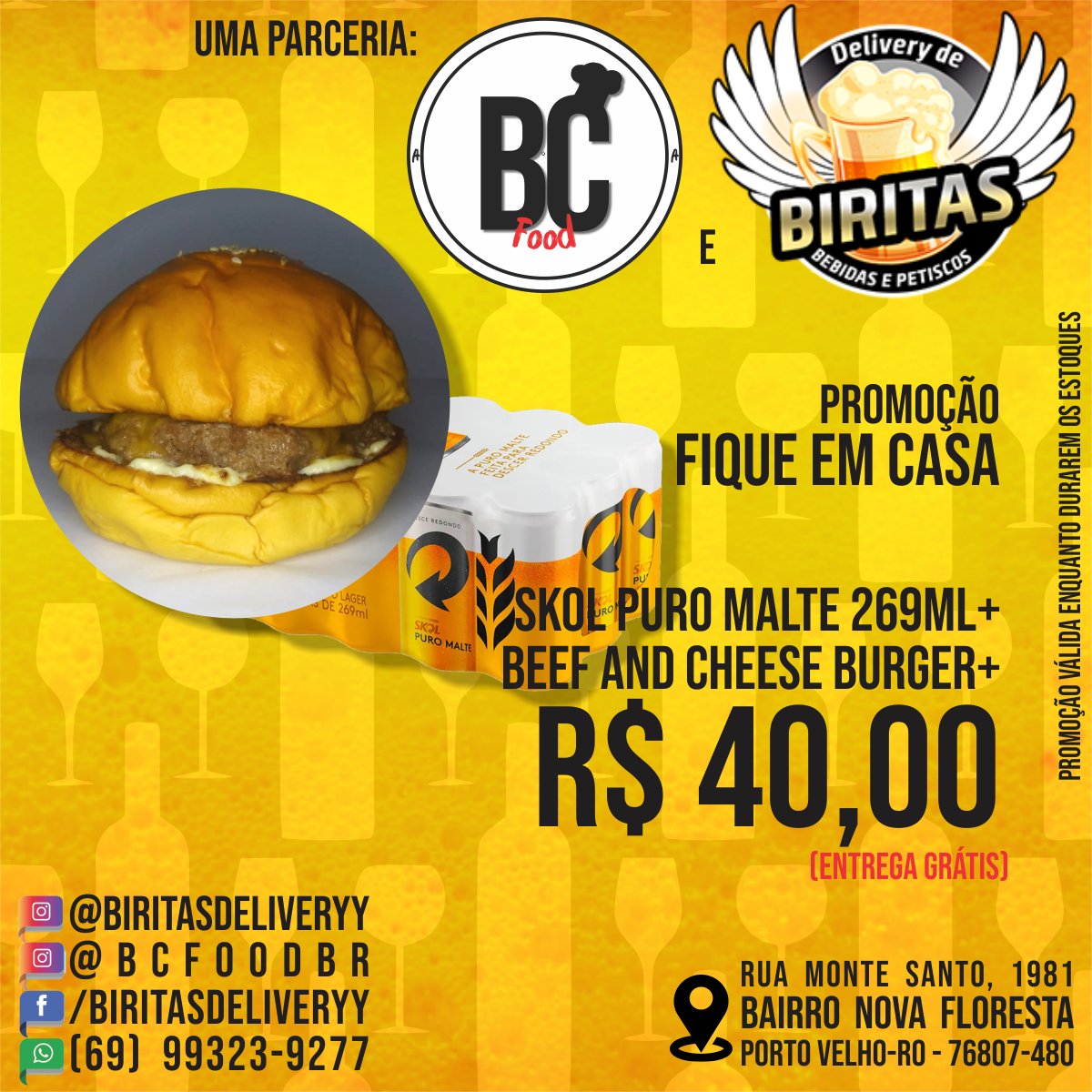 BiritasDelivery's tweet photo. FIQUE EM CASA!
O Biritas quer que você fique em casa e por isso preparamos uma promoção para te incentivar.
Que tal tomar uma cervejinha e saborear um hambúrguer nessa quarentena?
Peça AGORA e aproveite a taxa grátis!
#biritas #delivery #quarentena #coronavirus https://t.co/JC35gjTVxG
