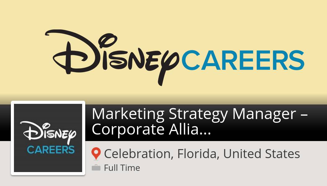 JeanineRecruits's tweet photo. #Disney is looking for a #Marketing Strategy Manager – #Corporate Alliances in #Celebration, apply now! #job https://t.co/PS4aGHwpcm #DisneyJobs https://t.co/EhxyuAugl8