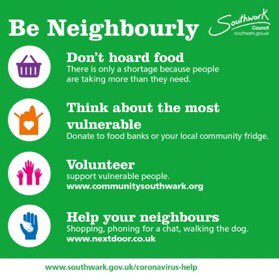SouthwarkYAs's tweet photo. To the amazing community of #Southwark please #StaySafe #LookOutforEachOther #LookOutForYourNeighbours and those who are vulnerable... A big ***SHOUT OUT*** to our peers. You have one shot at this!!! Please be sensible, informed and safe. This is no joke! Thank you 😊 https://t.co/uvPAwR9ttD