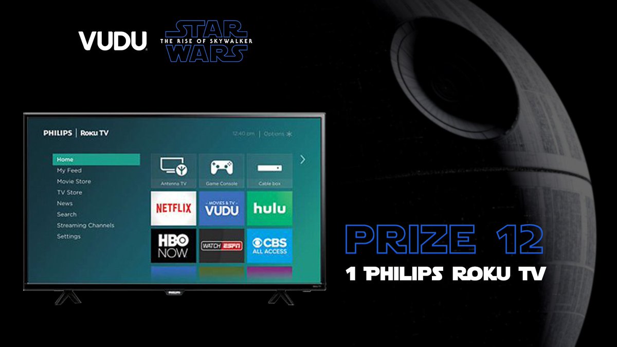 VuduFans's tweet image. FINAL DUEL: QUOTE TWEET this post with the NEXT @StarWars media you're going to watch after #TheRiseOfSkywalker and tag it #VuduViewingParty for a chance to win a 65" 4K Philips TV.