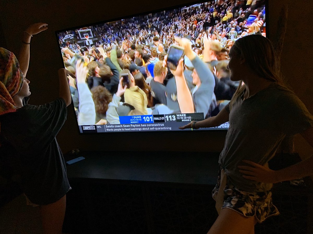 When ur stuck in the house being socially responsible and sports are cancelled... time to watch #reruns #wakeforest #GoDeacs