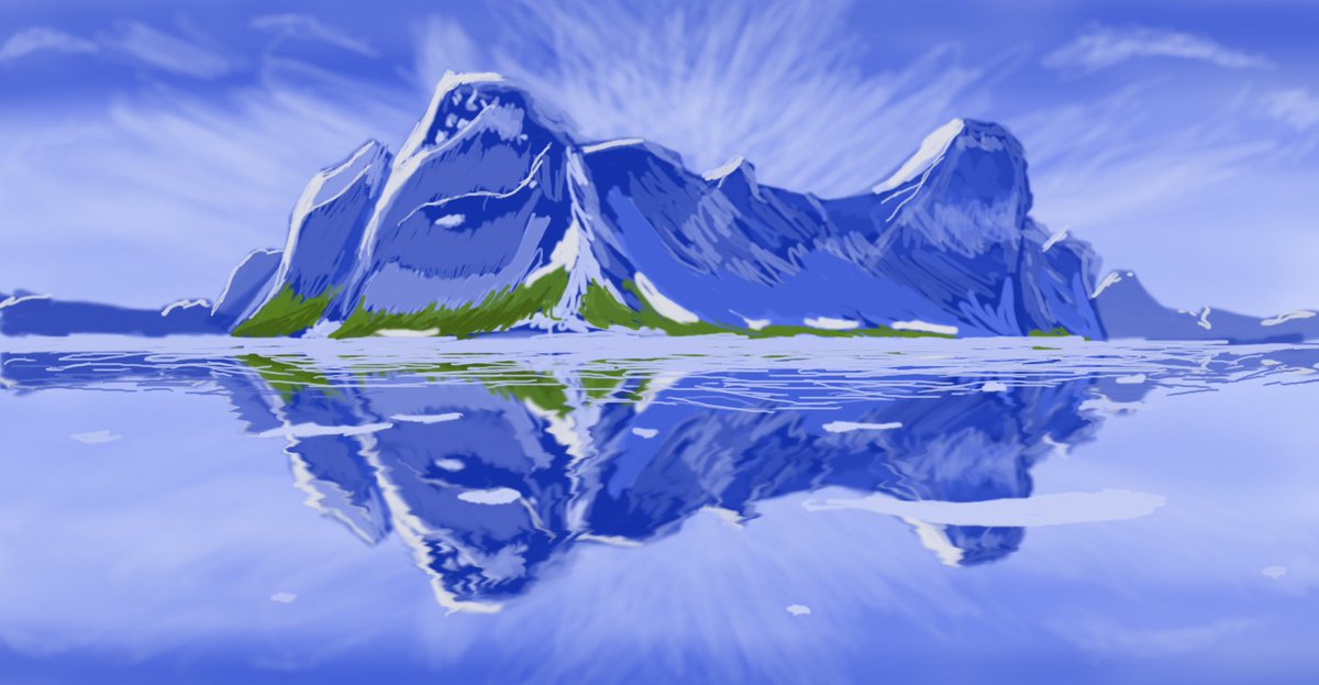 Uidsea's tweet photo. This one I REALLY like! The main reason I wanted to learn how to paint was to do mountains and I feel I'm getting there.
#digitalpainting #learninghowtopaint #shouldievenusehashtags? https://t.co/6YGcrKzfig