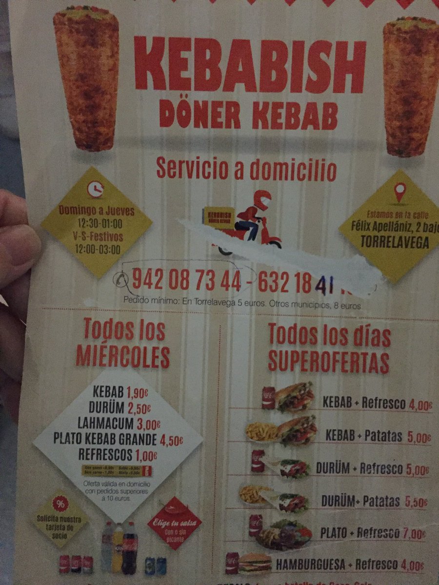 SaraBerria's tweet photo. Gracias kebabish Donner kebab de Torrelavega que nos han traído la cena para el equipo de guardia de Sierrallana. https://t.co/TLlKmq6Zsl
