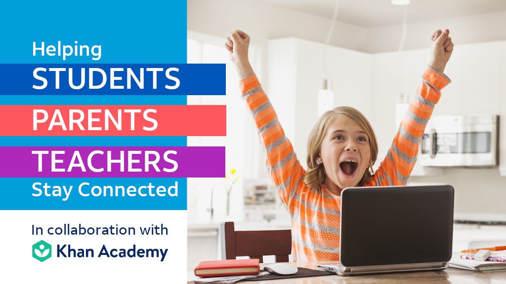 ATTBusiness's tweet photo. As part of our commitment to #education, we're creating a $10 million Distance Learning and Family Connections Fund. Our first contribution to @khanacademy will help them expand free #onlinelearning resources for parents, teachers and students. https://t.co/hfaxSXNgxa https://t.co/qJPtMgmpHP