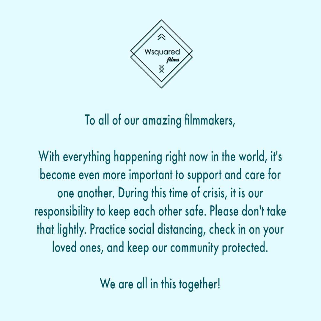 WsquaredFilms's tweet image. Be kind, stay safe and wash your hands!